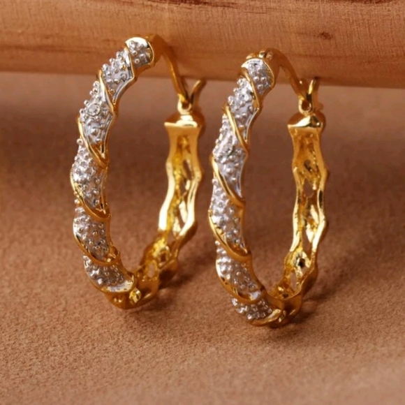 Jewelry - 2 Tone Hoop Earrings